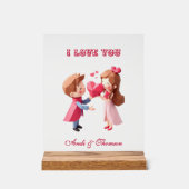 Meneer en mevrouw | Een liefdesverhaal personalise Acryl Bord (Voorkant)