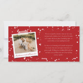 Meneer en mevrouw Eerst Getrouwd Kerstmis 3 Foto H Feestdagenkaart (Achterkant)