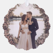 Meneer en mevrouw Eerste Kerstmis Foto Ornament Kaart (Achterkant)