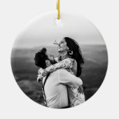 Meneer en mevrouw Eerste Kerstmis Getrouwde Foto Keramisch Ornament (Achterkant)