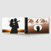 Meneer en mevrouw Elegant Modern Photo Heart Weddi Gastenboek (Volledig)