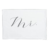 Meneer en Mevrouw Elegant Romantisch Schrift Kussensloop (Voorkant-Links)