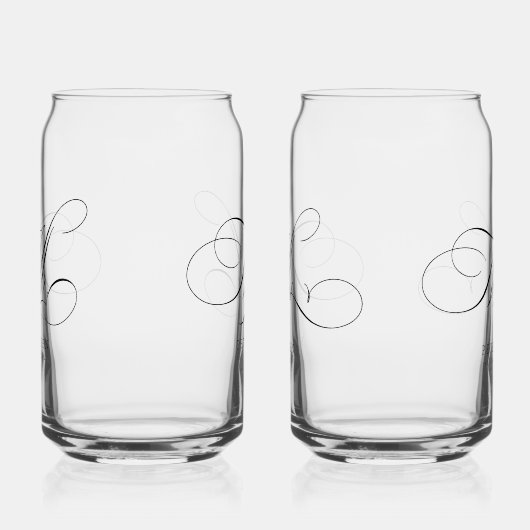 Meneer en mevrouw elegante script bruiloft aangepa blikvorm glas (Links)