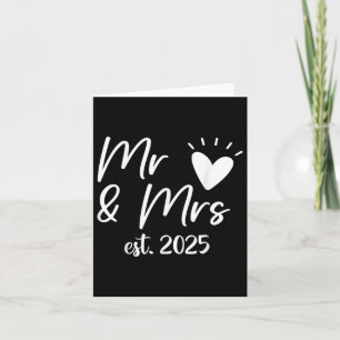 Meneer en mevrouw Est. 2025 Getrouwd echtpaar Brui Kaart