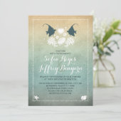 Meneer en mevrouw Fish Beach Huwelijksuitnodiging Kaart (Staand voorkant)