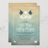 Meneer en mevrouw Fish Beach Huwelijksuitnodiging Kaart (Voorkant / Achterkant)