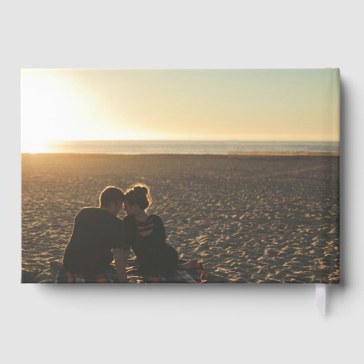 Meneer en mevrouw gedurfde typografie zwarte foto  gastenboek (Achterkant)