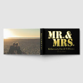 Meneer en mevrouw gedurfde typografie zwarte foto  gastenboek (Volledig)