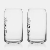 Meneer en mevrouw Gepersonaliseerd Bierglas kan in Blikvorm Glas (Links)