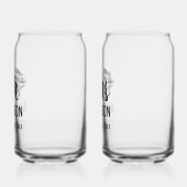 Meneer en mevrouw Gepersonaliseerd Bierglas kan in Blikvorm Glas (Links)