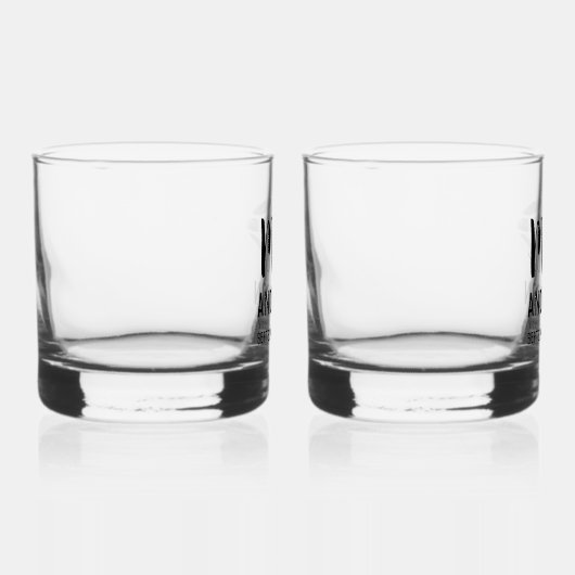 Meneer en mevrouw gepersonaliseerde Stemless Whisk Whisky Glas (Rechts)