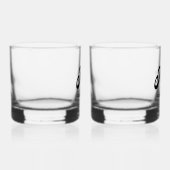 Meneer en mevrouw gestileerde naam bruid en bruide whisky glas (Rechts)