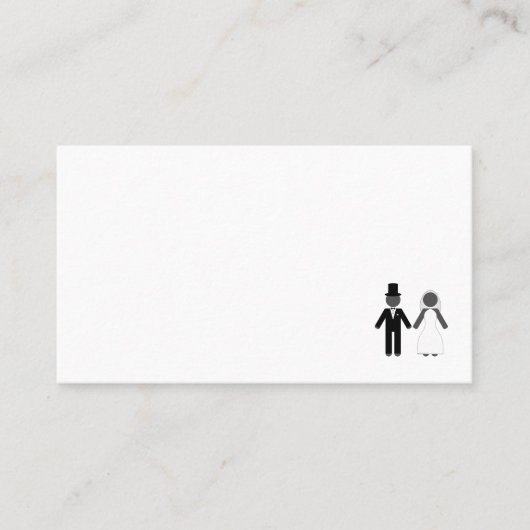 Meneer en mevrouw Getrouwde plaats kaart Plaatskaartje (Voorkant)