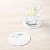 Meneer en mevrouw geven huwelijksadvies ronde kartonnen onderzetter (Insitu)