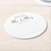 Meneer en mevrouw geven huwelijksadvies ronde kartonnen onderzetter (Gebogen)