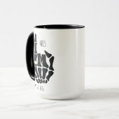 Meneer en mevrouw Gothic Bride Skeleton Hand Verlo Mok (Voorkant links)