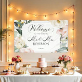 Meneer en mevrouw | Greenery Floral Lijst bruiloft Spandoek