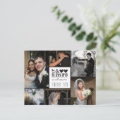 Meneer en mevrouw Hearts Bedankt Fotokaart Briefkaart (Staand voorkant)