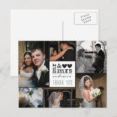 Meneer en mevrouw Hearts Bedankt Fotokaart Briefkaart (Voorkant / Achterkant)