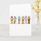 Meneer en mevrouw Huwelijk Felicitaties Mooie Katt Kaart (Gele Bloem)