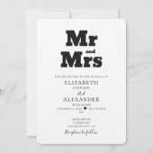 Meneer en mevrouw, huwelijksuitnodiging. Kraft inv Kaart (Voorkant)