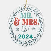 Meneer en mevrouw  keramisch ornament (Links)