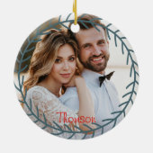 Meneer en mevrouw  keramisch ornament (Achterkant)