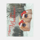 Meneer en mevrouw kerstman fleece deken (Voorkant)