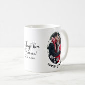 Meneer en mevrouw koppel typografie koffiemok (Voorkant rechts)