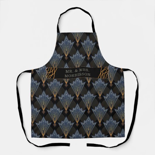 Meneer en mevrouw Luxe Elegante Kunst Trendsettend Schort (Voorkant)
