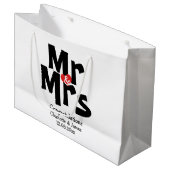 Meneer en mevrouw Modern gepersonaliseerd zwart en Groot Cadeauzakje (Voorkant Gekanteld)