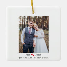 Meneer en mevrouw modern lettertype rode harten fo