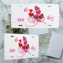 Meneer en Mevrouw Moderne Typografie Hartjes Rode