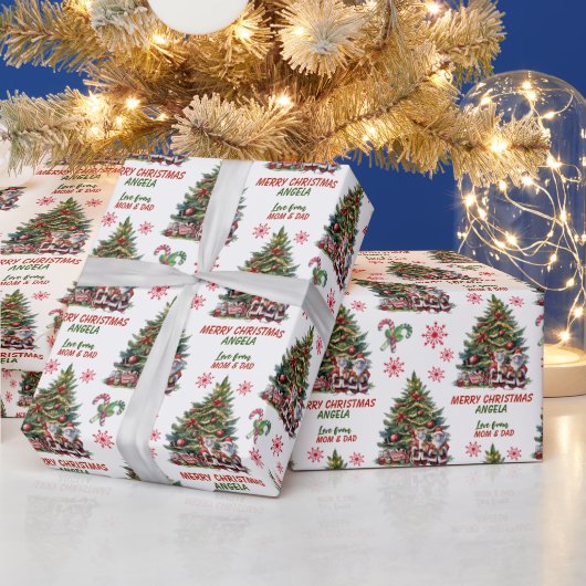 Meneer en mevrouw Mouse Kerstboom Kinder Cadeaupapier (Feestdagen)