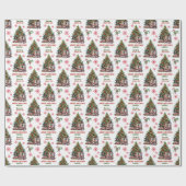 Meneer en mevrouw Mouse Kerstboom Kinder Cadeaupapier (Vlak)