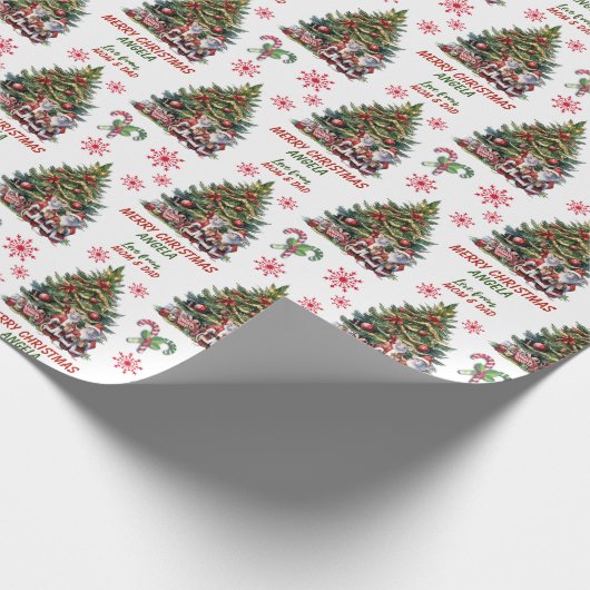 Meneer en mevrouw Mouse Kerstboom Kinder Cadeaupapier (Hoek)