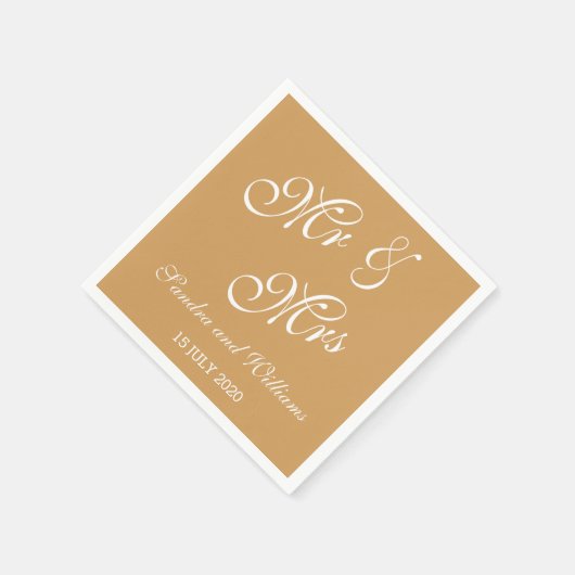 Meneer en mevrouw Napkins Gouden bruiloft Servetten (Hoek)