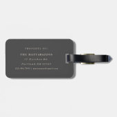 Meneer en mevrouw nieuw getrouwd bagagelabel (Achterkant horizontaal)