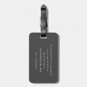 Meneer en mevrouw nieuw getrouwd bagagelabel (Achterkant verticaal)