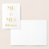 Meneer en mevrouw nieuwe achternaam bruiloft folie kaarten (Display)