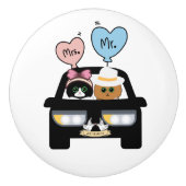 Meneer en mevrouw Paar Keramische Knop (Voorkant)