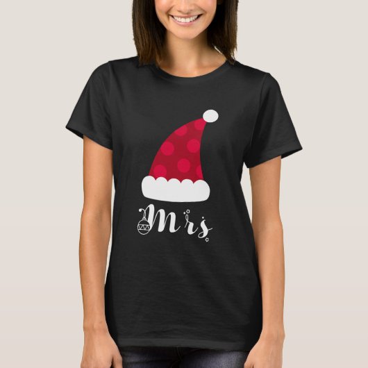 Meneer en mevrouw paar Kerstmis T-shirt (Voorkant)