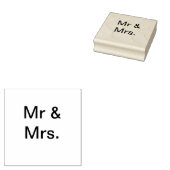 Meneer en mevrouw paar noemen monogram tekst eenvo rubberstempel (Gestempeld)