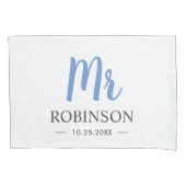 Meneer en mevrouw Paar Trouwen Jubileum Echtgenoot Kussensloop (Voorkant-Links)