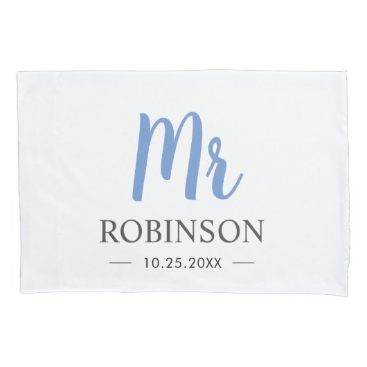 Meneer en mevrouw Paar Trouwen Jubileum Echtgenoot Kussensloop (Voorkant-Links)