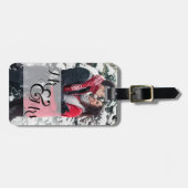 Meneer en mevrouw Pas getrouwd Foto Trouwring Bagagelabel (Voorkant horizontaal)