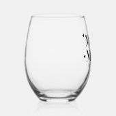 Meneer en mevrouw Pas getrouwd Hearts Wijnglas Zonder Voet (Rechts)