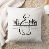 Meneer en mevrouw Pas getrouwd Paar Geschenken Kussen (Deken)