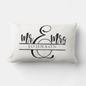 Meneer en mevrouw Pas getrouwd Paar Geschenken Kussen (Voorkant)