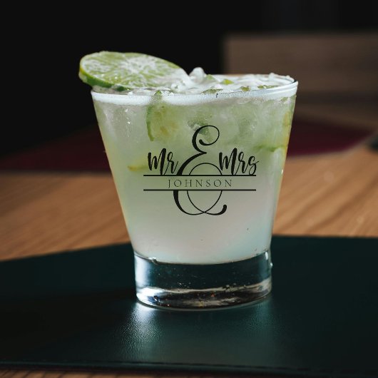 Meneer en mevrouw Pas getrouwd Paar Geschenken Shot Glas